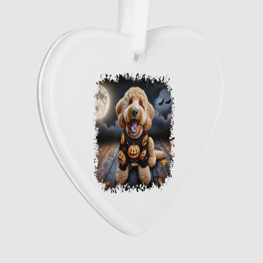 Goldendoodle Hund Halloween Ornament (Vorderseite)