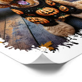 Goldendoodle Hund Halloween Poster (Ecke)