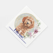 Goldendoodle Hund Hochzeit Napkins mit Hund-Foto Serviette (Ecke)