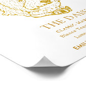 Goldendoodle Hund Hochzeit Signature Drink Zeichen Poster (Ecke)