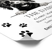 Goldendoodle Hund Hochzeit Signature Drink Zeichen Poster (Ecke)