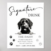 Goldendoodle Hund Hochzeit Signature Drink Zeichen Poster (Vorne)