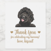 Goldendoodle Hund Hochzeitwein Weinetikett (Einzelnes Label)