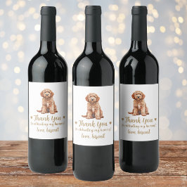 Goldendoodle Hund I do to Wedding Wine Label Weinetikett