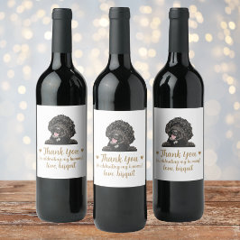 Goldendoodle Hund I do to Wedding Wine Label Weinetikett