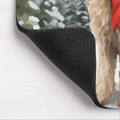 Goldendoodle Hund im Schnee Weihnachten Mousepad (Ecke)