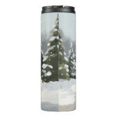 Goldendoodle Hund im Schnee Weihnachten Thermosbecher (Rückseite)