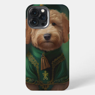 Goldendoodle-Hund im St. Patrick's Day-Kleid iPhone 13 Pro Max Hülle