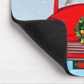 Goldendoodle Hund in Auto mit dem Weihnachtsmann Mousepad (Ecke)