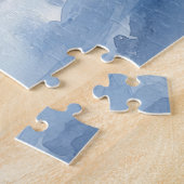 Goldendoodle Hund in Sledge Let it Schnee Weihnach Puzzle (Seite)