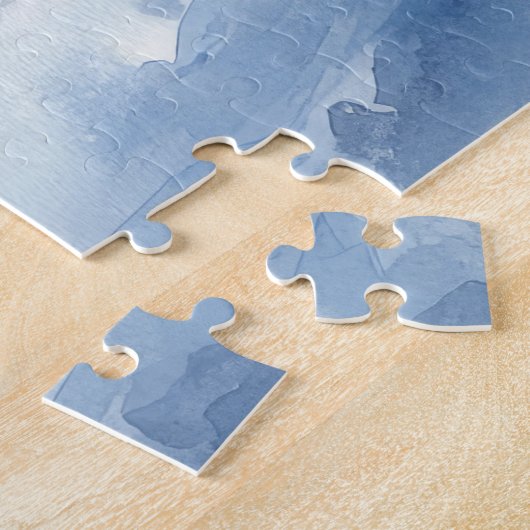 Goldendoodle Hund in Sledge Let it Schnee Weihnach Puzzle (Seite)