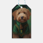 Goldendoodle Hund in St. Patrick's Day Dress Geschenkanhänger (Vorderseite)
