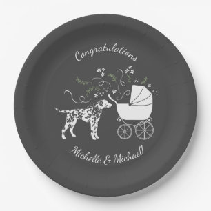 Goldendoodle Hund Kinderdusche Genderlos Pappteller