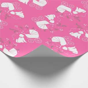 Goldendoodle Hund Kinderdusche Pink Girl Geschenkpapier
