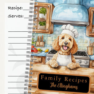 Goldendoodle Hund Koch Spiral Rezeptbuch Notizblock