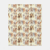 Goldendoodle Hund Liebesmuster Fleecedecke (Vorderseite)