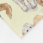 Goldendoodle Hund Liebesmuster Fleecedecke (Ecke)