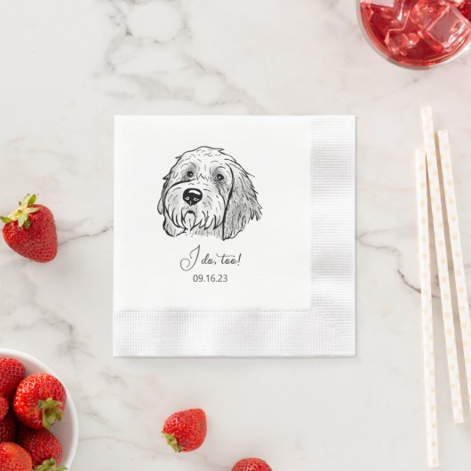 Goldendoodle Hund Personalisiert I Do To Napkins Serviette (Beispiel)