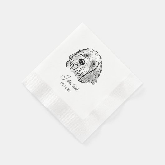 Goldendoodle Hund Personalisiert I Do To Napkins Serviette (Ecke)