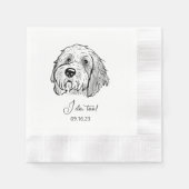 Goldendoodle Hund Personalisiert I Do To Napkins Serviette (Vorderseite)