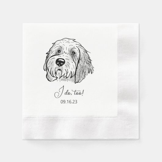 Goldendoodle Hund Personalisiert I Do To Napkins Serviette (Vorderseite)