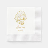 Goldendoodle Hund Personalisiert I Do To Napkins Serviette (Vorderseite)