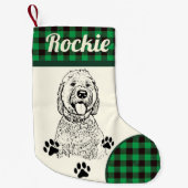 Goldendoodle Hund Personalisiert Kleiner Weihnachtsstrumpf (Vorderseite)