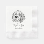Goldendoodle Hund Personalisiert trinken Serviette (Vorderseite)
