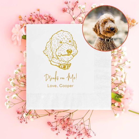 Goldendoodle Hund Personalisiert trinken Serviette