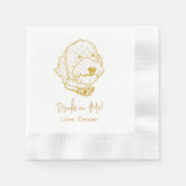 Goldendoodle Hund Personalisiert trinken Serviette (Vorderseite)
