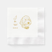 Goldendoodle Hund Personalisiert tue ich auch Serviette (Vorderseite)