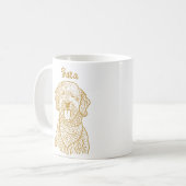 Goldendoodle Hund Personalisiert Zeichn Kaffeetasse (Vorderseite Links)