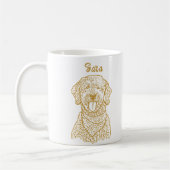 Goldendoodle Hund Personalisiert Zeichn Kaffeetasse (Links)