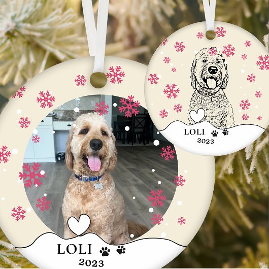 Goldendoodle Hund Personalisiert Zeichn Keramik Ornament