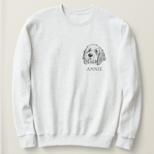 Goldendoodle Hund Personalisiert Zeichn Sweatshirt (Design vorne)