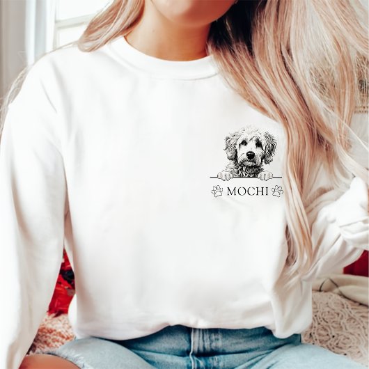 Goldendoodle Hund Personalisiert Zeichn Sweatshirt