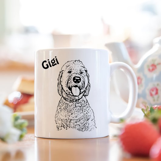 Goldendoodle Hund Personalisiert Zeichn Tasse