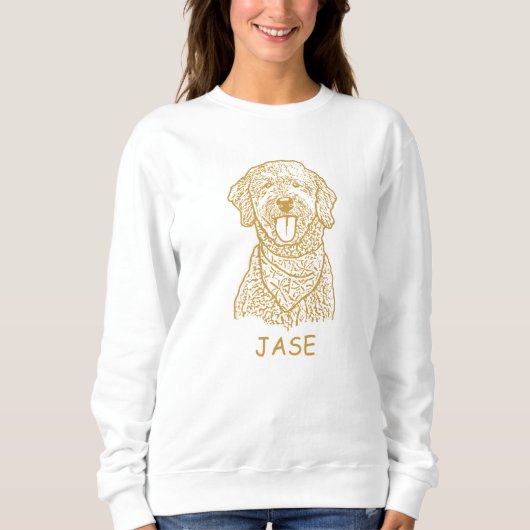 Goldendoodle Hund Personalisierter Sweatshirt (Vorderseite)