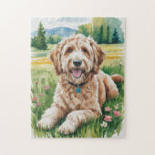 Goldendoodle-Hund Puzzle (Vertikal)