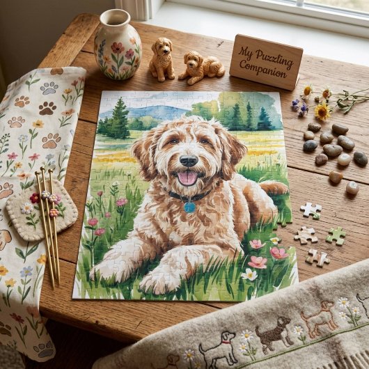 Goldendoodle-Hund Puzzle