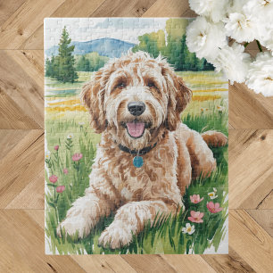 Goldendoodle-Hund Puzzle