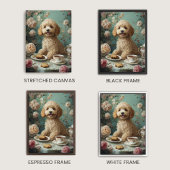 Goldendoodle-Hund Vintage-Tee Leinwanddruck
