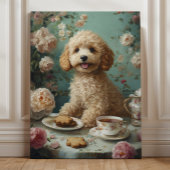 Goldendoodle-Hund Vintage-Tee Leinwanddruck
