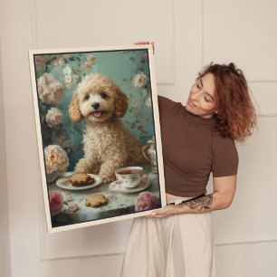 Goldendoodle-Hund Vintage-Tee Leinwanddruck