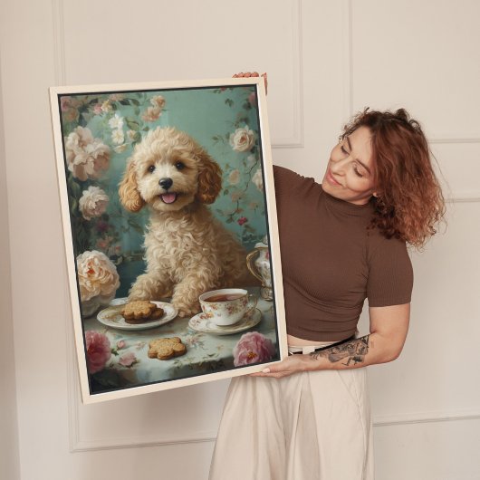 Goldendoodle-Hund Vintage-Tee Leinwanddruck