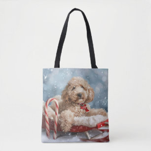 Goldendoodle-Hund Weihnachten Festlich Tasche