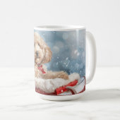 Goldendoodle Hund Weihnachten Kaffeetasse (VorderseiteRechts)