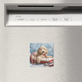 Goldendoodle Hund Weihnachten Magnet (In Situ (Geschirrspüler))