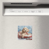 Goldendoodle Hund Weihnachten Magnet (In Situ (Geschirrspüler))