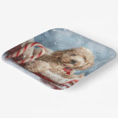 Goldendoodle Hund Weihnachten Pappteller (Gewinkelt)